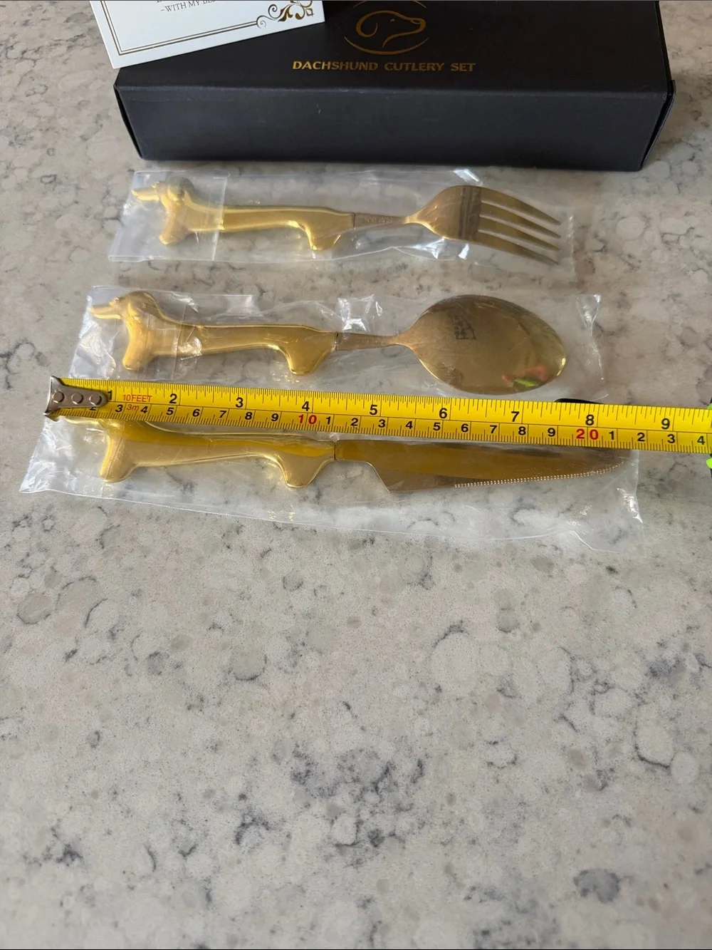 Dachshund‎ Cutlery 3 Piece Set Dog Lover Gift Fork Spoon Novelty Flatware